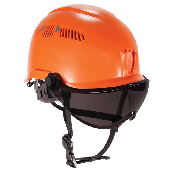 Skullerz By Ergodyne 8975V Anti-Fog Smoke Lens Orange Class C Safety Helmet with Visor 8975V